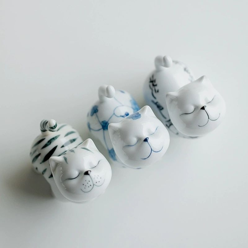 Kitty tējas galda piederumi Mājas biroja tējas rotaļlietas dekorēšana Kung Fu tējas servīzes ceremonija Ķīniešu tējas ornaments figūriņa kaķis tēja mājdzīvnieks