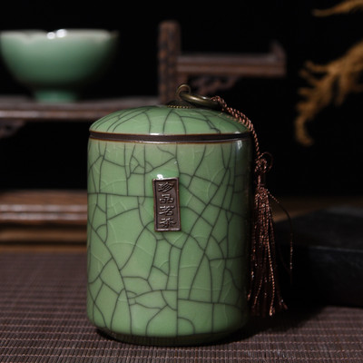 Kerámia tégely tea Caddy lezárt tégely tároló tartály cukorka tégelyek teásdoboz teás tartály teaszervező ételtároló doboz dekoratív tégelyek