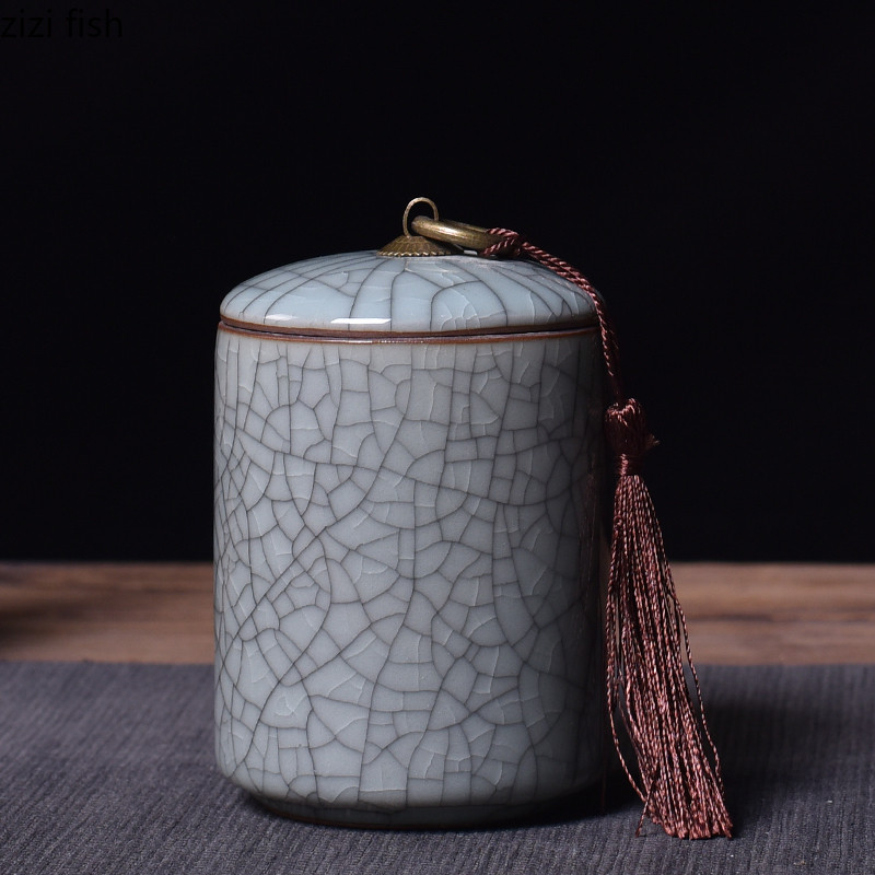Kerámia tégely tea Caddy lezárt tégely tároló tartály cukorka tégelyek teásdoboz teás tartály teaszervező ételtároló doboz dekoratív tégelyek