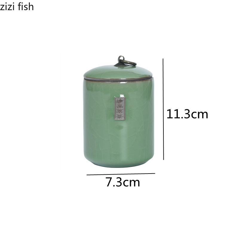 Kerámia tégely tea Caddy lezárt tégely tároló tartály cukorka tégelyek teásdoboz teás tartály teaszervező ételtároló doboz dekoratív tégelyek