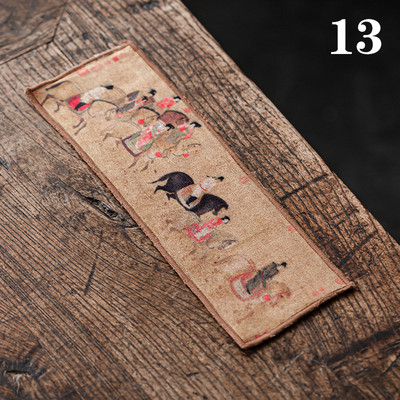 Paklājiņa komplektam Dvieļu galda paklājiņš Tējas uzsūcošs dekors Ķīniešu samta galda piederumi Audums virtuvei krāsota kokvilnas salvete