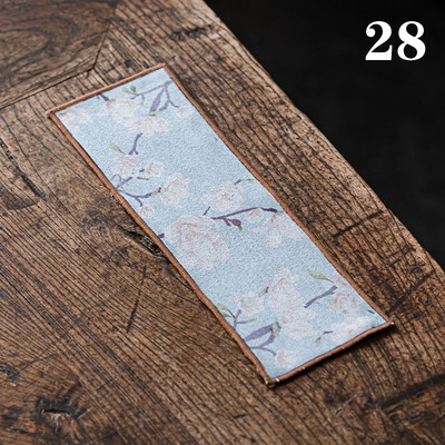 Paklājiņa komplektam Dvieļu galda paklājiņš Tējas uzsūcošs dekors Ķīniešu samta galda piederumi Audums virtuvei krāsota kokvilnas salvete