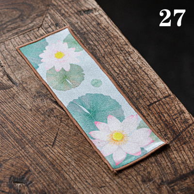 Paklājiņa komplektam Dvieļu galda paklājiņš Tējas uzsūcošs dekors Ķīniešu samta galda piederumi Audums virtuvei krāsota kokvilnas salvete