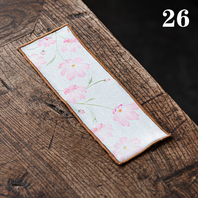 Paklājiņa komplektam Dvieļu galda paklājiņš Tējas uzsūcošs dekors Ķīniešu samta galda piederumi Audums virtuvei krāsota kokvilnas salvete