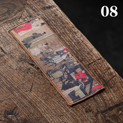 Paklājiņa komplektam Dvieļu galda paklājiņš Tējas uzsūcošs dekors Ķīniešu samta galda piederumi Audums virtuvei krāsota kokvilnas salvete