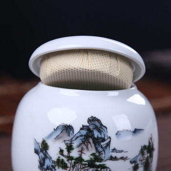 Creative Ceramic Mini Tea Pot Σετ τσαγιού Kung Fu Σφραγισμένο βάζο Αποθήκευση καραμέλας για ξηρό σακουλάκι τσαγιού Κουτί αποθήκευσης Αξεσουάρ επιφάνειας εργασίας