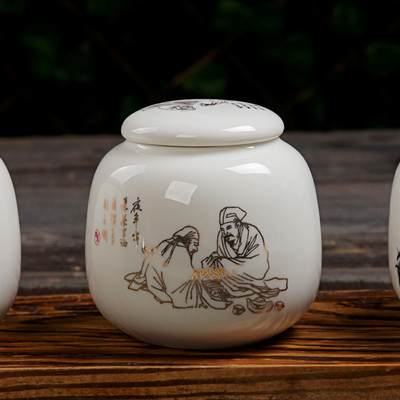 Kreatív kerámia mini teáskanna Kung Fu teáskészlet lezárt tégelyes tároló cukorka száraz teászacskó tárolódoboz asztali dekorációs kiegészítők