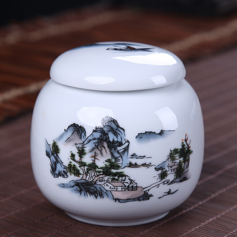 Kreatív kerámia mini teáskanna Kung Fu teáskészlet lezárt tégelyes tároló cukorka száraz teászacskó tárolódoboz asztali dekorációs kiegészítők
