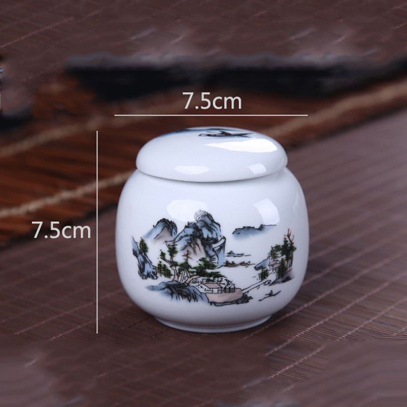 Kreatív kerámia mini teáskanna Kung Fu teáskészlet lezárt tégelyes tároló cukorka száraz teászacskó tárolódoboz asztali dekorációs kiegészítők