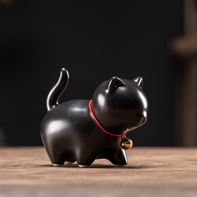 Keramikas rokām gatavota tēja mājdzīvnieks Mājas biroja dekorēšana Kung Fu tējas servīzes ceremonija Ķīniešu tējas ornaments figūriņa Kitija kaķa tējas mājdzīvnieks