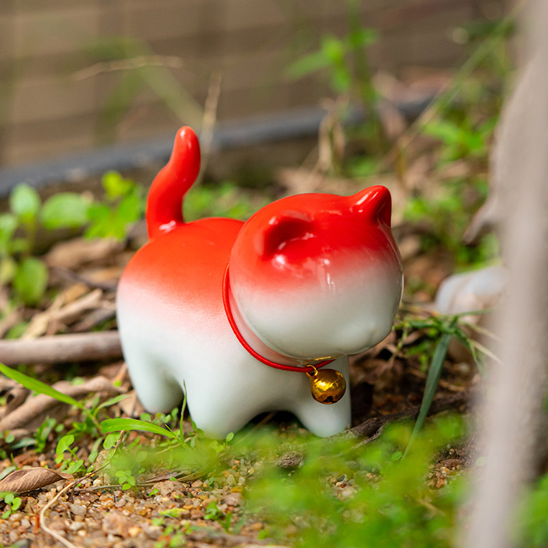 Keramikas rokām gatavota tēja mājdzīvnieks Mājas biroja dekorēšana Kung Fu tējas servīzes ceremonija Ķīniešu tējas ornaments figūriņa Kitija kaķa tējas mājdzīvnieks
