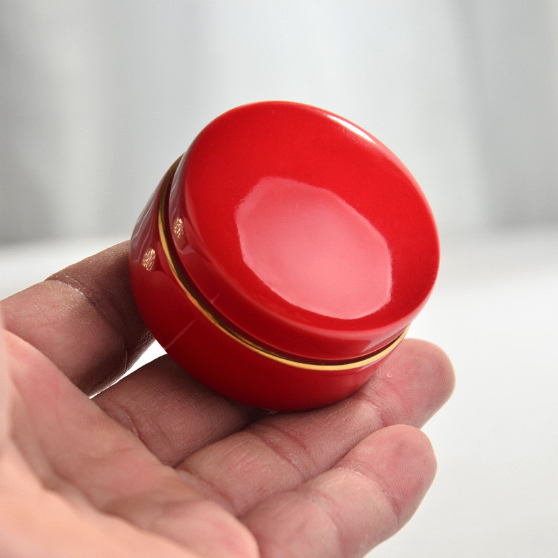 15 ml keramikas smaržu pulveris, medicīnas burka, porcelāns, pārnēsājams ceļojumu mini tējas burciņa, noslēgta kastīte uzglabāšanas trauka noformējums mūsdienīgs