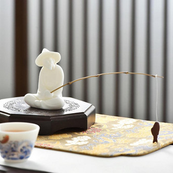 Статуя Фигурка Чай Орнамент Аксесоари Сладка керамична скулптура Декорация Подарък за чайна Подарък за деня на детето