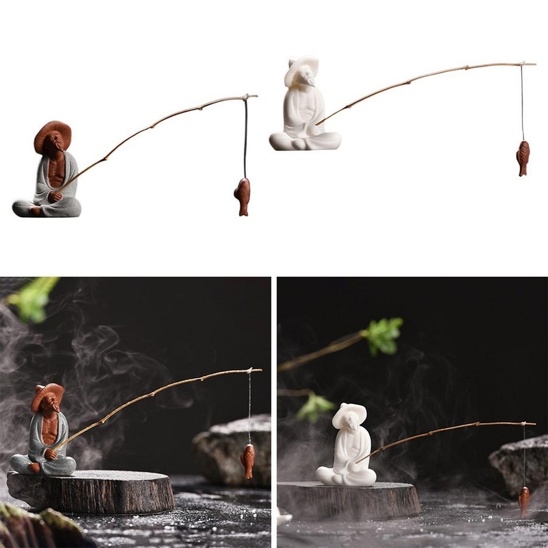 Statujas figūriņas tējas rotājuma aksesuāri Jauki keramikas skulptūras dekorācijas dāvana tējnīcai Bērnu dienas dāvana