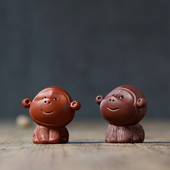 Tea Kisállat Lila Agyag Aranyos Majom Kézzel készített Lila Sár Tiszta Cement Zodiákus Teaceremónia Kiegészítők Tea asztaldísz