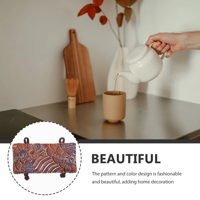 Pretpiedeguma rokturis uzmava Virtuves piederums Karstumizturīgs auduma pārsegs Tējkannas izejmateriāls Dekoratīvs