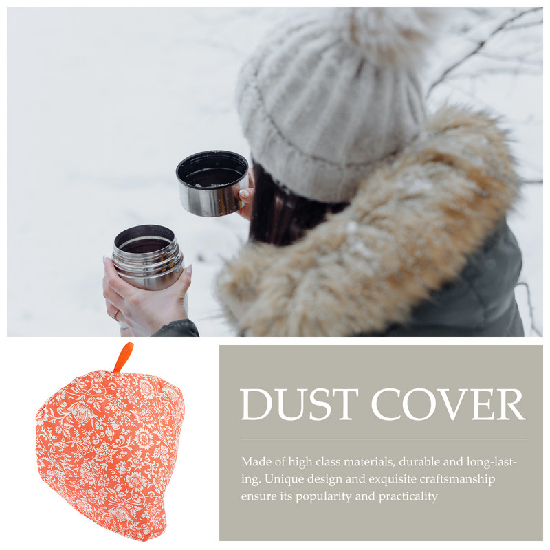 Sildītāja izolēts tējas tējkannas vāks Tējkannas aizsargkrūze Piegāde Kokvilna Pretpiedeguma izolācija Vintage