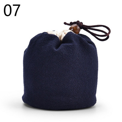 Teaeszközök Hordozható teáskanna köteg zseb bronzosító minta vastagított pamut kis teáscsésze táska utazó teáskészlet tároló táska