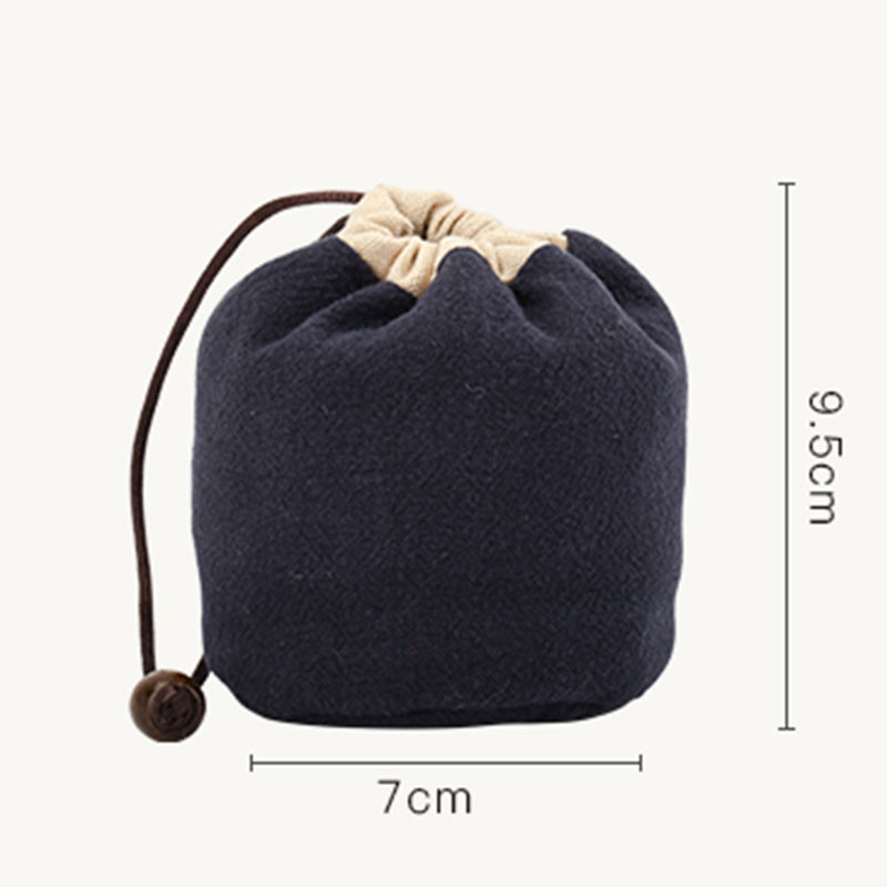 Teaeszközök Hordozható teáskanna köteg zseb bronzosító minta vastagított pamut kis teáscsésze táska utazó teáskészlet tároló táska