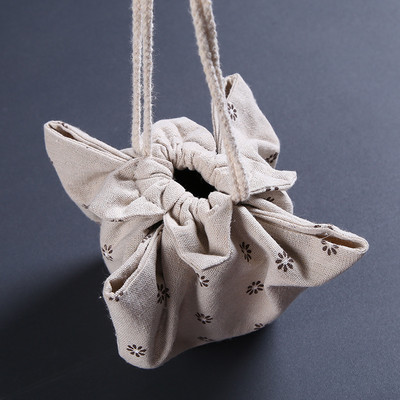 Kokvilnas kaņepju tējas komplekts uzglabāšanas auduma maisiņš Tangpo auduma pārsegs silts katla vāks karstā ūdens pārsegs Pārnēsājams ceļojumu tējas tases tējas kannas maisiņš ZD39