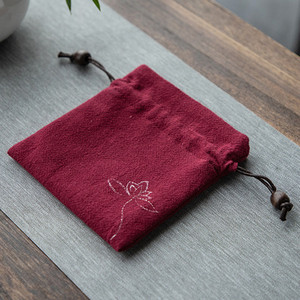 Tējas krūze Šķidruma maisiņš Kokvilnas lina pārnēsājams tējas krūzes maisiņš Tējas komplekts Piederumi Paka kabata 1 gab.