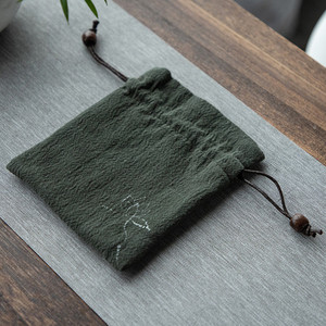 Tējas krūze Šķidruma maisiņš Kokvilnas lina pārnēsājams tējas krūzes maisiņš Tējas komplekts Piederumi Paka kabata 1 gab.