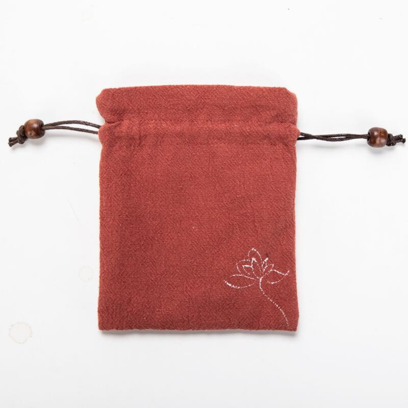 Tējas krūze Šķidruma maisiņš Kokvilnas lina pārnēsājams tējas krūzes maisiņš Tējas komplekts Piederumi Paka kabata 1 gab.