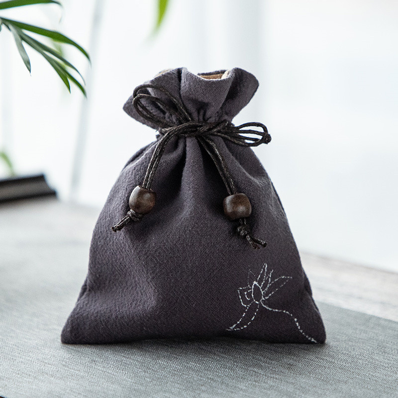 Tējas krūze Šķidruma maisiņš Kokvilnas lina pārnēsājams tējas krūzes maisiņš Tējas komplekts Piederumi Paka kabata 1 gab.