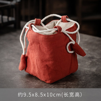 Viena kausa bagiju soma Master Cup soma Pārnēsājama tējas pagatavošanas katls Jian krāsns krūze Auduma maisiņš Savelkamās aukliņas Kokvilnas lina soma Envio Gratis