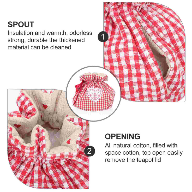 Tējas vāks tējkanna mājīgs tējkannas sildītājs izolēts mājīgs silts katli vintage kokvilnas segas sildītājs stepēts serveris angļu kafija