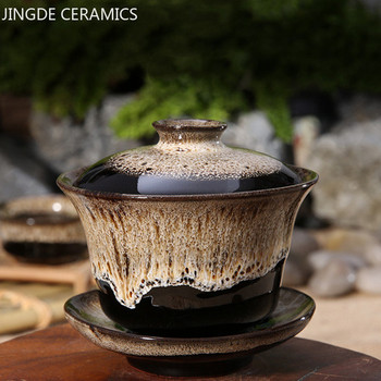 100 ml Jingdezhen античен порцелан Gaiwan китайска керамика с капак Чаша за домашен чай Инфузер за традиционен чай Аксесоари