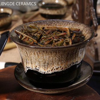 100ml Jingdezhen Antique Porcelain Gaiwan κινέζικο κεραμικό με κάλυμμα για φλιτζάνι τσαγιού Home Tea Infuser Παραδοσιακά αξεσουάρ τσαγιού