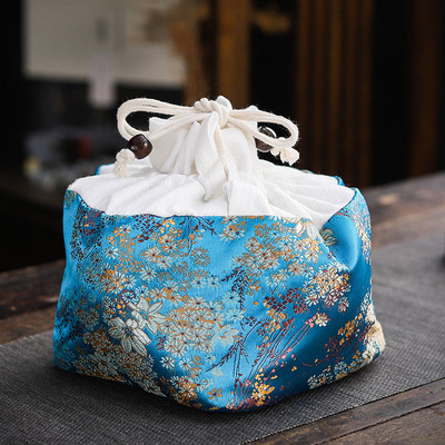 1 trauks 4 tases / 1 katls 2 tases uzglabāšanas maisiņš tējas Cozies ceļojumu tējas komplekts Pārnēsājams komplekts kabatas kokvilnas un lina tējas krūzes uzglabāšanas maisiņš LC674