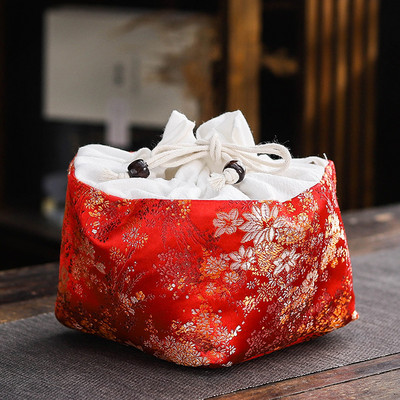 1 trauks 4 tases / 1 katls 2 tases uzglabāšanas maisiņš tējas Cozies ceļojumu tējas komplekts Pārnēsājams komplekts kabatas kokvilnas un lina tējas krūzes uzglabāšanas maisiņš LC674