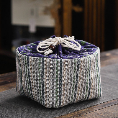 1 trauks 4 tases / 1 katls 2 tases uzglabāšanas maisiņš tējas Cozies ceļojumu tējas komplekts Pārnēsājams komplekts kabatas kokvilnas un lina tējas krūzes uzglabāšanas maisiņš LC674