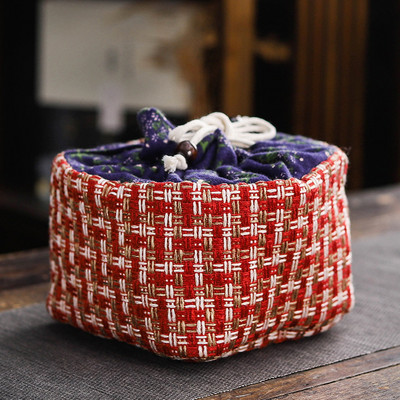 1 trauks 4 tases / 1 katls 2 tases uzglabāšanas maisiņš tējas Cozies ceļojumu tējas komplekts Pārnēsājams komplekts kabatas kokvilnas un lina tējas krūzes uzglabāšanas maisiņš LC674