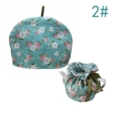 Памучни ретро флорални чайници Покривало за прах Чай Уютно покритие за чайник Изолация и поддържане на топлината за дома SP99