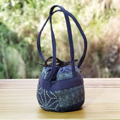 Kínai stílusú teaceremónia Mester egypohárnyi tárolótáska pamutvászon tinta Batik háromrétegű varrás mini textil teászsák ZD48