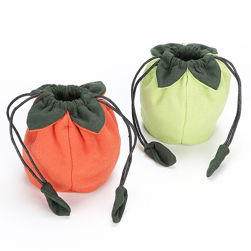 Kokvilnas un lina maisiņš tējas krūzes maisiņu komplekts kabata Radošs tējas trauku uzglabāšanas maisiņš Pārnēsājams ceļojumu tējkannas uzglabāšanas maisiņš Tējas rīki LC649