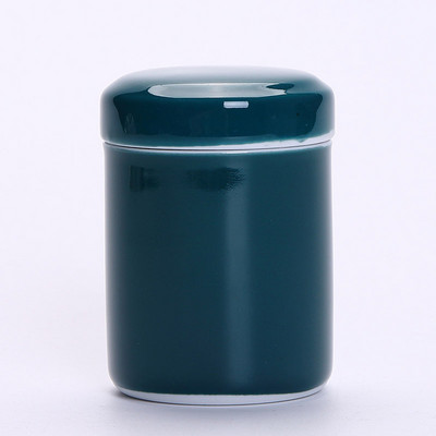 Pārnēsājams persiku keramikas tējas Caddy radošs noslēgts katls Sarkanā zaļā tēja Pu'er tējas uzglabāšana Tējas trauks Tējas skārde