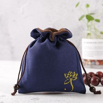 Jianzhan tárolótáska vastagított pamutvászon kis vászonzacskó teáskanna teáskészlet Master Cup hordozható teáscsésze táska írószer táska ZD50