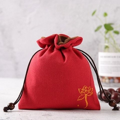 Jianzhan tárolótáska vastagított pamutvászon kis vászonzacskó teáskanna teáskészlet Master Cup hordozható teáscsésze táska írószer táska ZD50