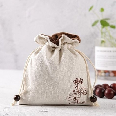 Jianzhan tárolótáska vastagított pamutvászon kis vászonzacskó teáskanna teáskészlet Master Cup hordozható teáscsésze táska írószer táska ZD50