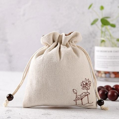 Jianzhan tárolótáska vastagított pamutvászon kis vászonzacskó teáskanna teáskészlet Master Cup hordozható teáscsésze táska írószer táska ZD50