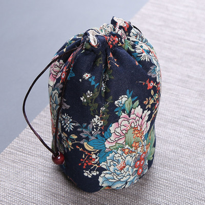 Pārnēsājams kokvilnas un lina tējas trauku glabāšanas maisiņu tējas komplekts Auduma maisiņš Tējkannas uzglabāšanas maisiņš Creative Travel Tējas maisiņš Tējas piederumi LC653