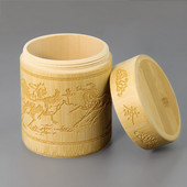 Roku darbs ar lāzera grebšanu astoņi zirgi, ķīniešu raksturs, dabīgs bambusa koka tēja, konfekšu garšvielu uzglabāšana, hermētisks burkas krājums