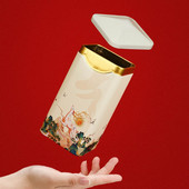 Légmentes teatartály Kínai stílusú, finom bádoglemezes tárolótartály Teacsomagolás Fehér tea Longjing fekete tea konzervdobozok