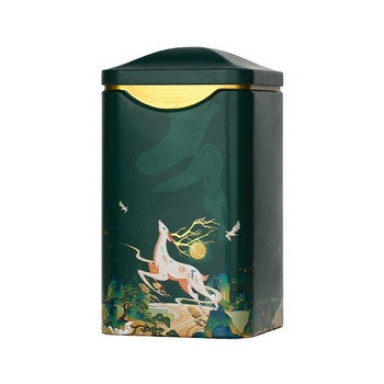 Херметически затворен контейнер за чай Изискан резервоар за съхранение от тенекиена плоча в китайски стил Опаковка за чай Бял чай Черен чай Longjing Тенекиени кутии