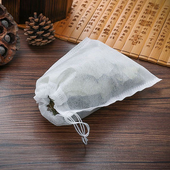 100/50 БР. Чаени торбички за еднократна употреба Филтърна торбичка от нетъкан текстил за чай Подправки Кафе Чай Инфузер с низ Heal Seal Торбичка за чай Празна торбичка