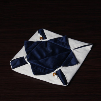 WIZAMONY Teapot Jadeware Storage Bags Thicken Draw Cord Χειροποίητο Signature Βαμβάκι με μαλακό υπνάκο, υφασμάτινη τσάντα με τσέπη